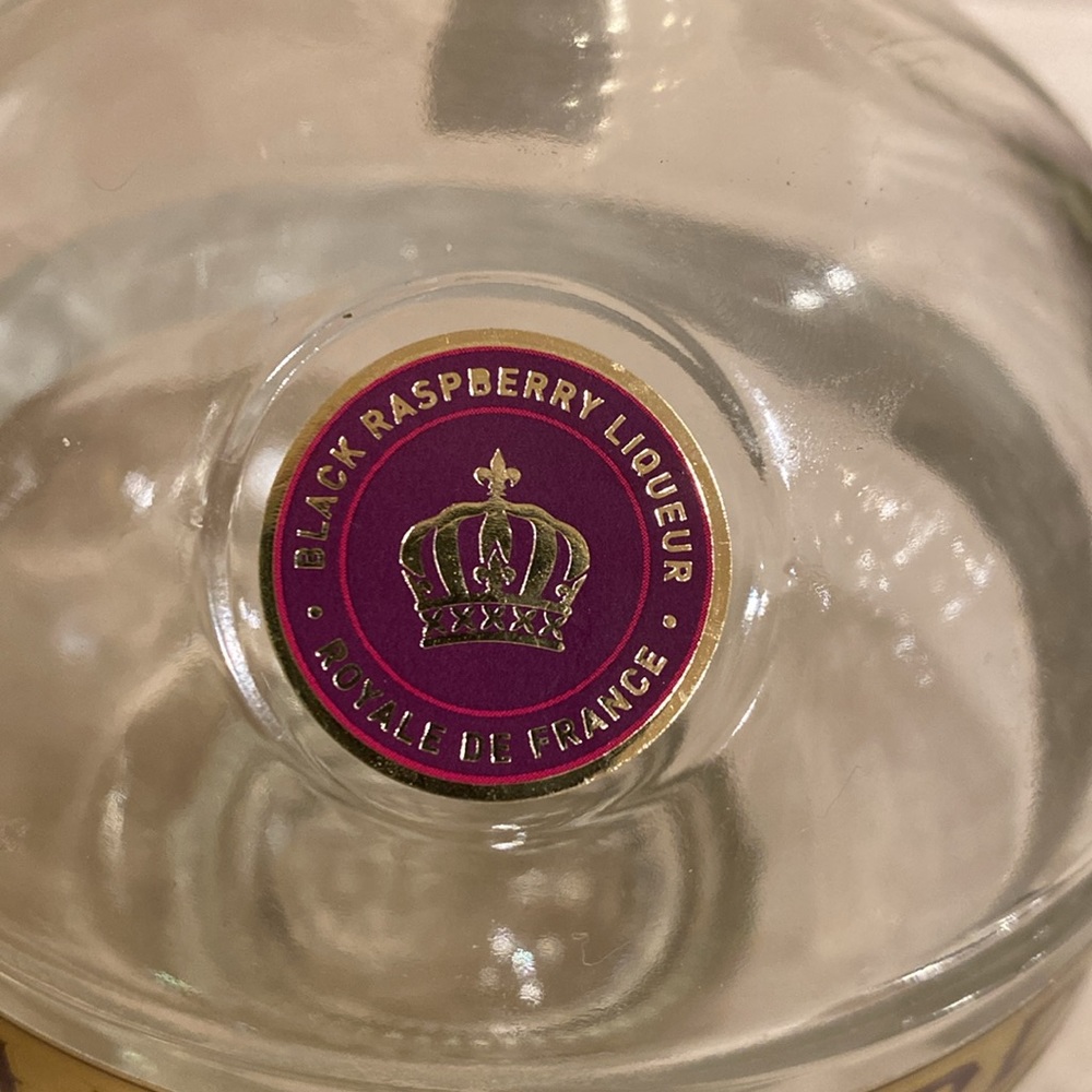 750ml size Bar Decor Crafting Blingy Glass Globe Chambord Bottle Purple Bedazzle - Picture 7 of 10
